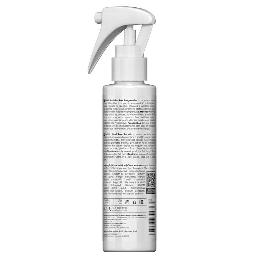 Felps Professional Quiabo XBTX Fluido Antifrizz Pós Progressiva