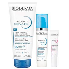 bioderma-kit-serum-hydrabio-gel-contorno-de-olhos-sensibio-creme-hidratante-atoderm