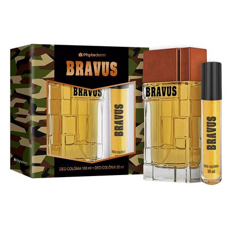Phytoderm Bravus Kit - Perfume Masculino Deo Colônia + Travel Size - Kit