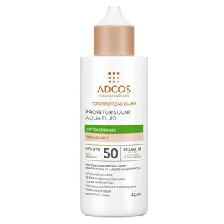 Protetor Solar Facial Adcos Aqua Fluid Antioleosidade FPS 50 - 40ml - Tonalizante Menor preço em Protetor Solar Facial Adcos Aqua Fluid Antioleosidade FPS 50 - 40ml - Tonalizante