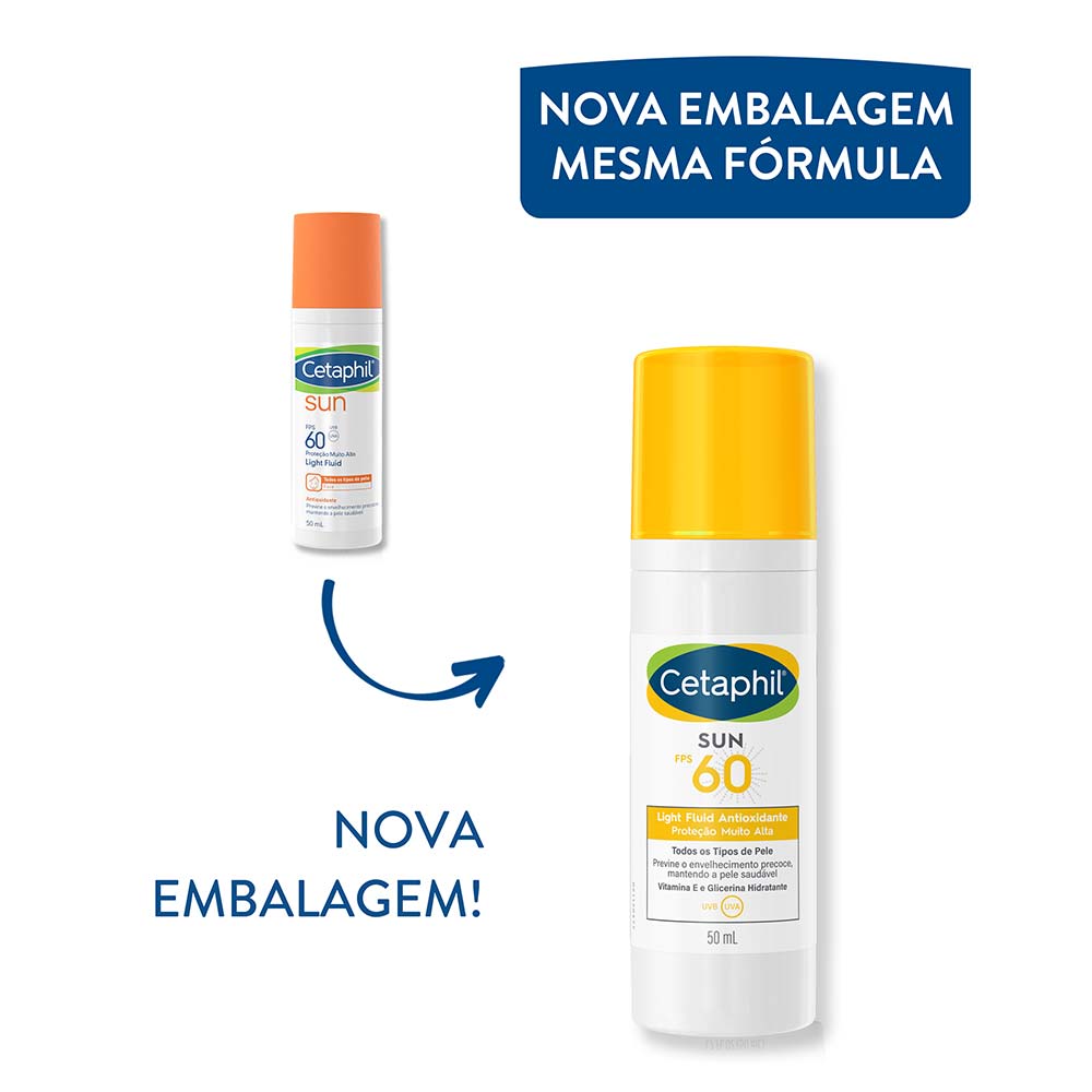 Protetor Solar Facial Cetaphil – Sun Light FPS60 Sem Cor