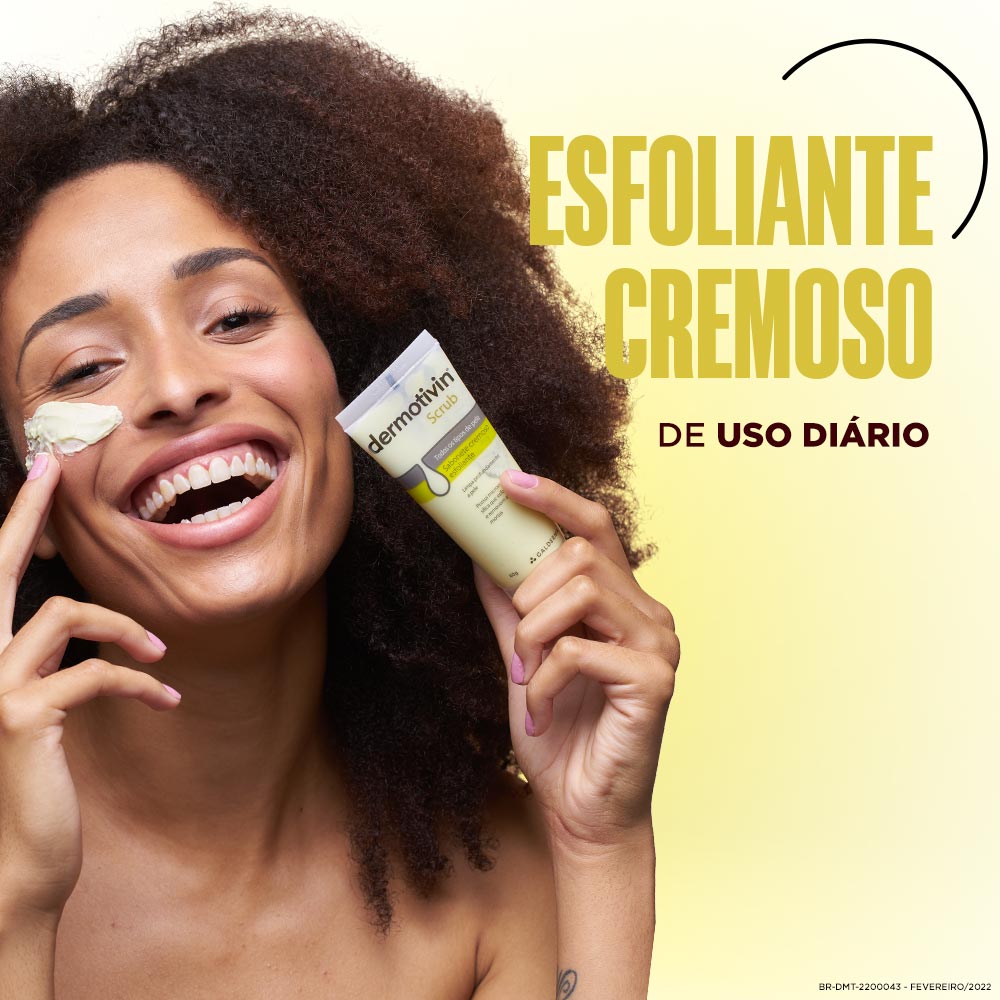 Sabonete Cremoso Esfoliante Facial para Todos os Tipos de Pele Dermotivin Scrub