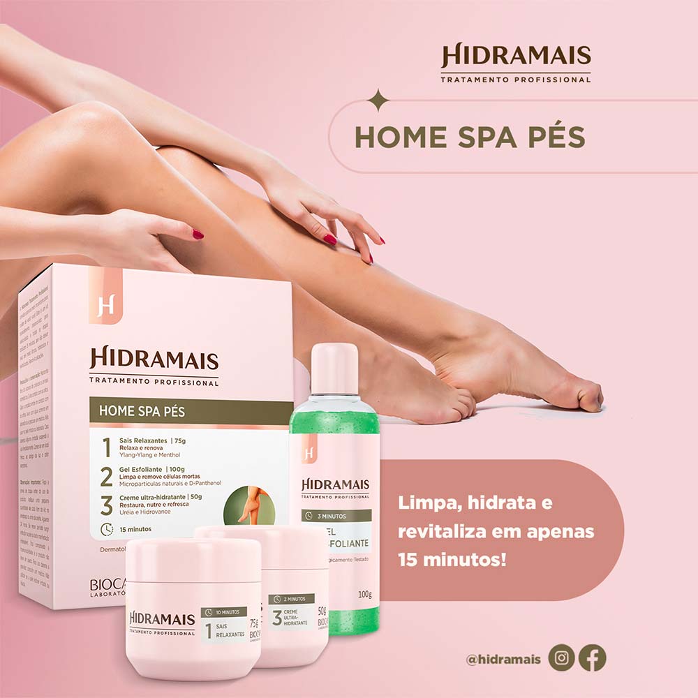 Hidramais Home SPA Pés Kit - Sais + Esfoliante + Creme