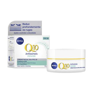 NIVEA Creme Facial Antissinais Q10 Power Dia FPS30 - Pele Mista a Oleosa