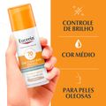 Protetor Solar Eucerin Sun Oil Control Creme Facial Tinted FPS 70 Médio