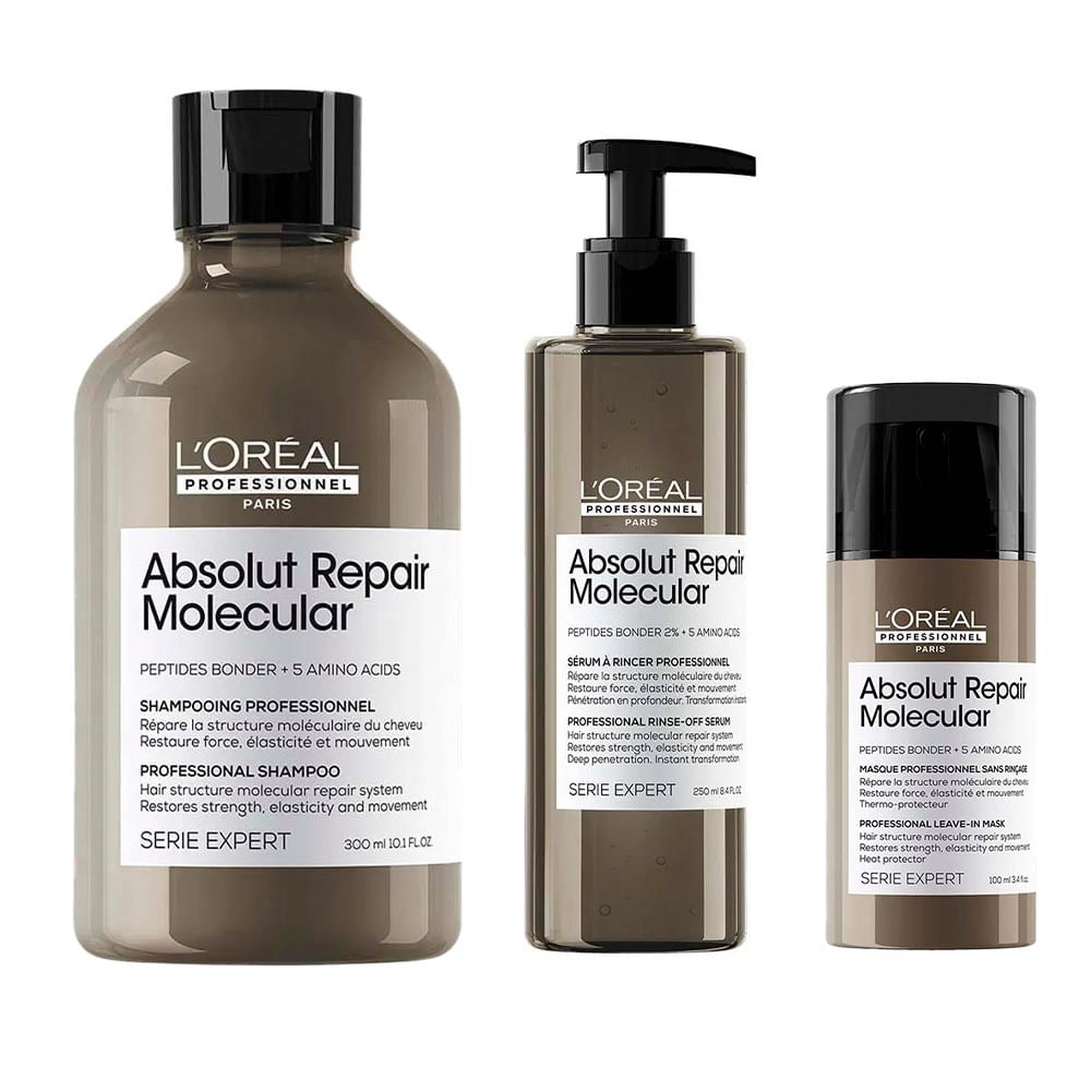L'Oreal Professionnel Absolut Repair Molecular Kit – Shampoo + Leave-in + Sérum
