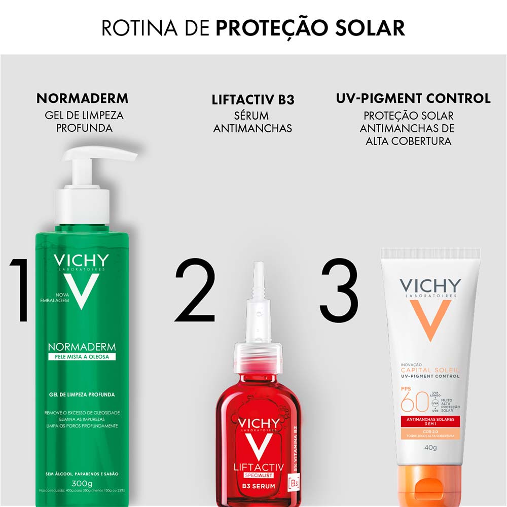 Protetor Solar Facial com Cor Vichy Capital Soleil - UV Pigment Control FPS60
