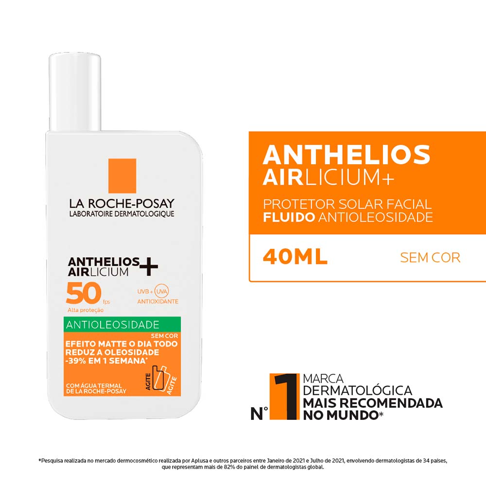 Protetor Solar Facial La Roche-Posay Anthelios Airlicium+ Fluido FPS50