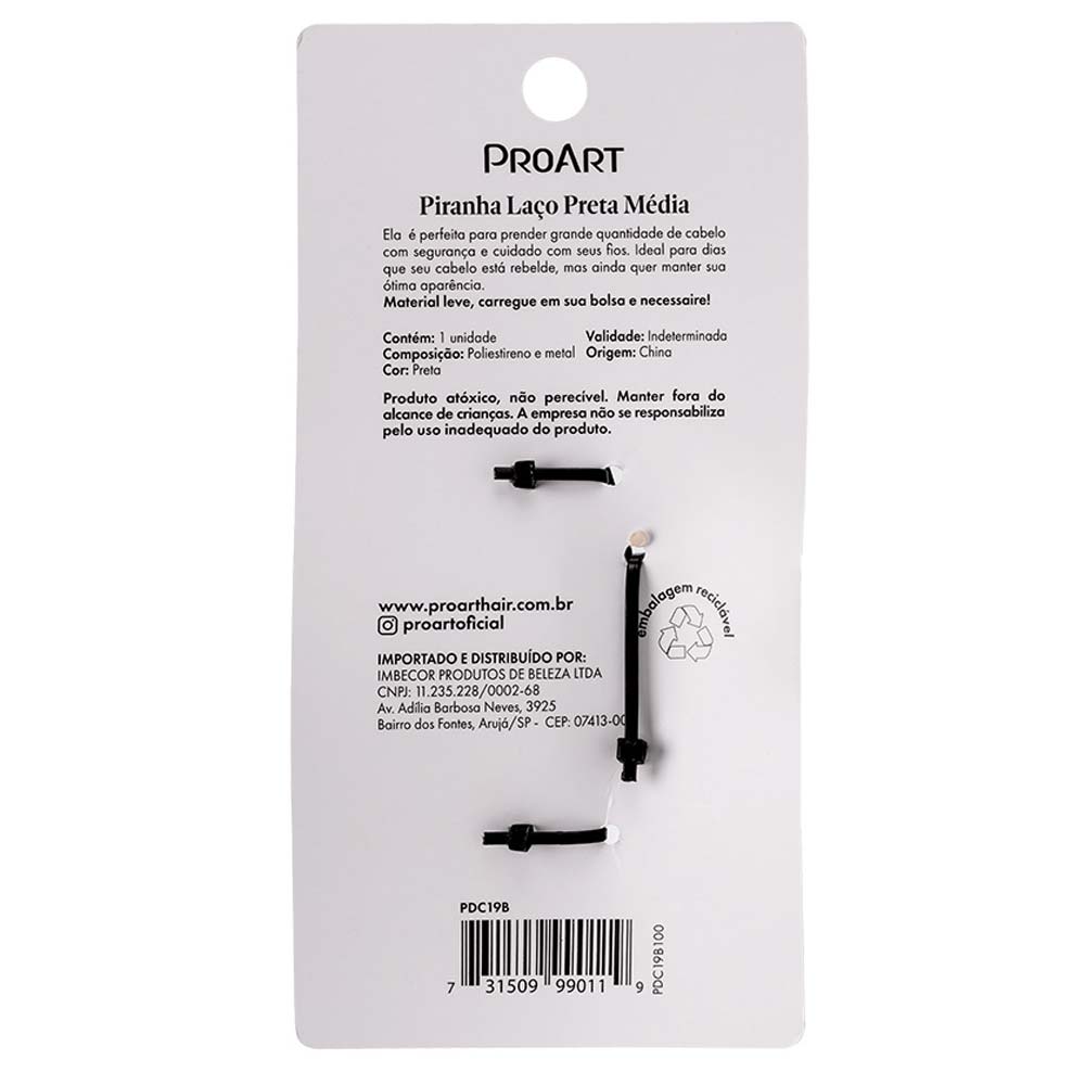 Prendedor de Cabelo Laço Proart Média
