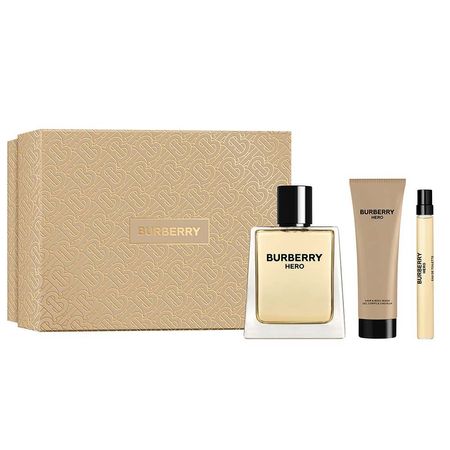 Burberry Hero For Men Coffret Kit - Perfume EDT 100ml + Travel Size 10ml + Gel...