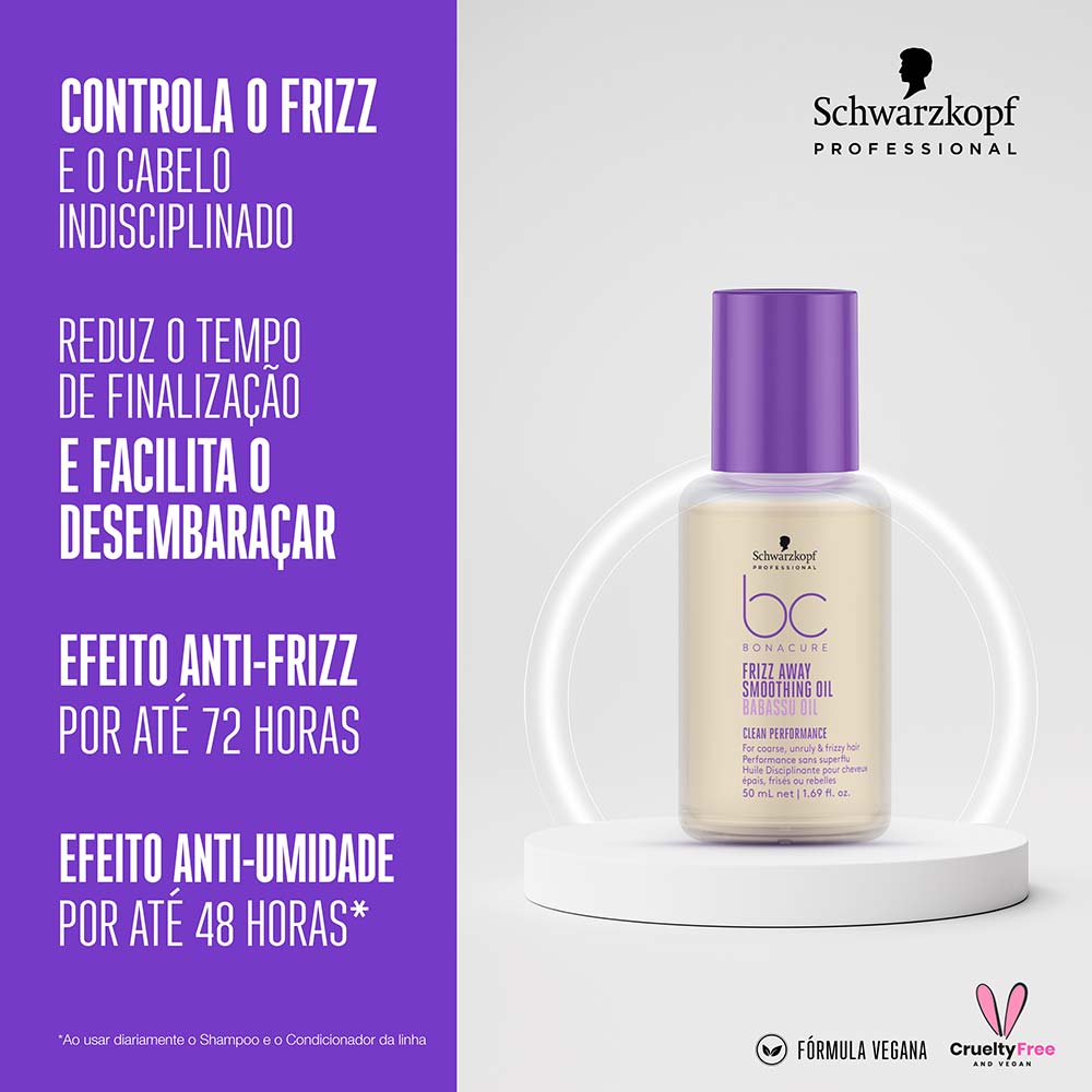 Óleo Schwarzkopf BC Clean Performance Frizz Away Smoothing Oil