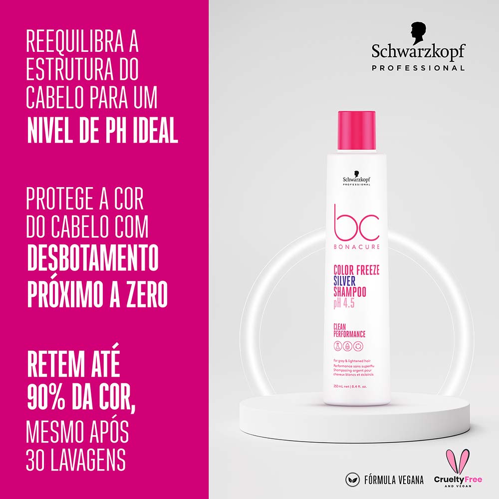 Schwarzkopf BC Clean Performance pH 4.5 Color Freeze Silver Shampoo