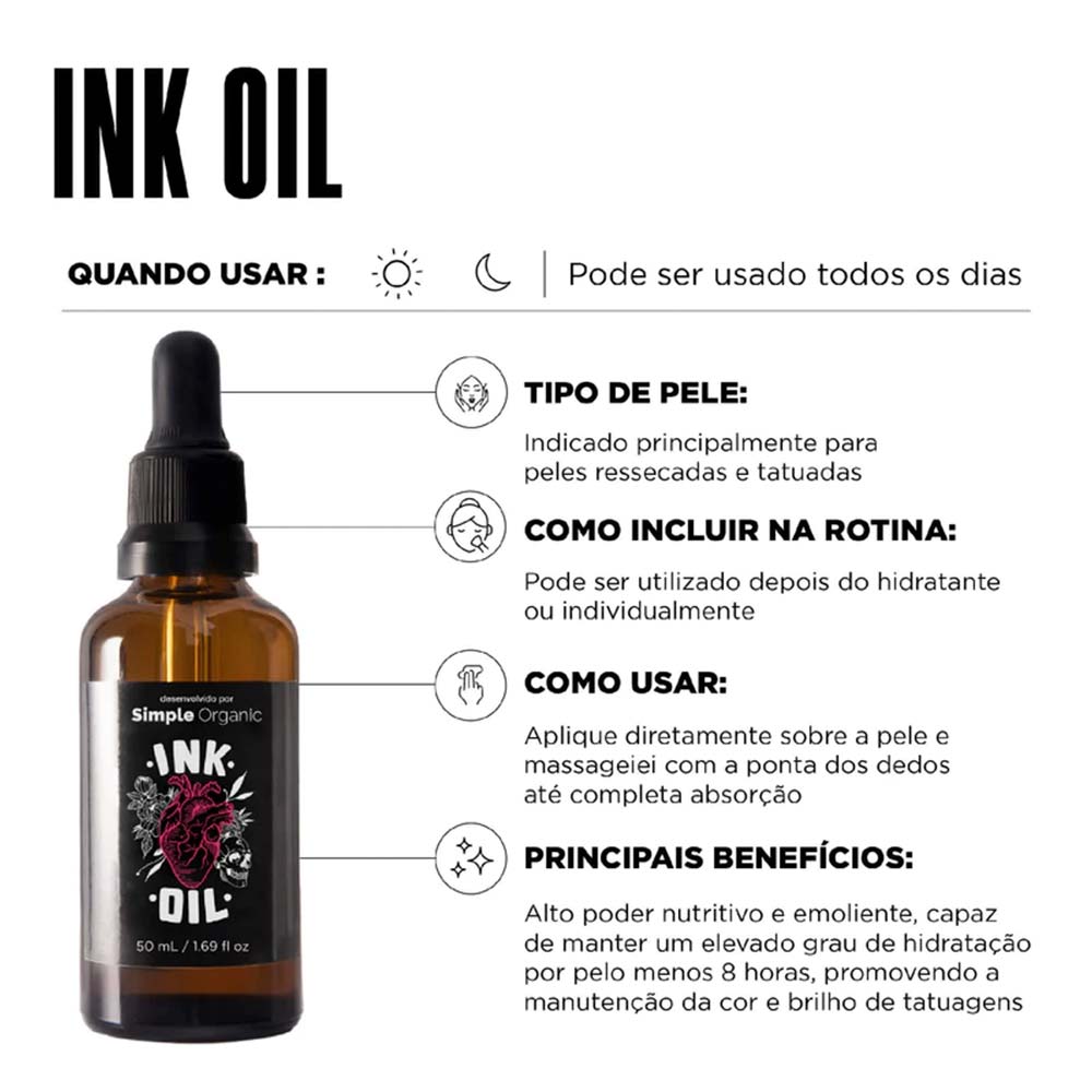 Óleo para Tatuagem Simple Organic - Ink Oil