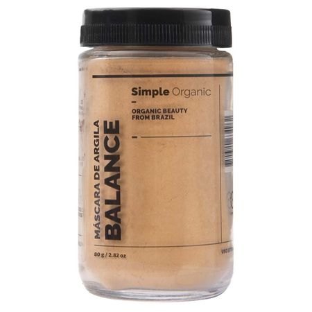 Máscara-Facial-de-Argila-Dourada-Simple-Organic---Balance-80g--1