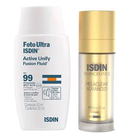 isdin-kit-serum-facial-clareador-melaclear-advanced-clareador-facial-fotoultra-active-fluid-fps99