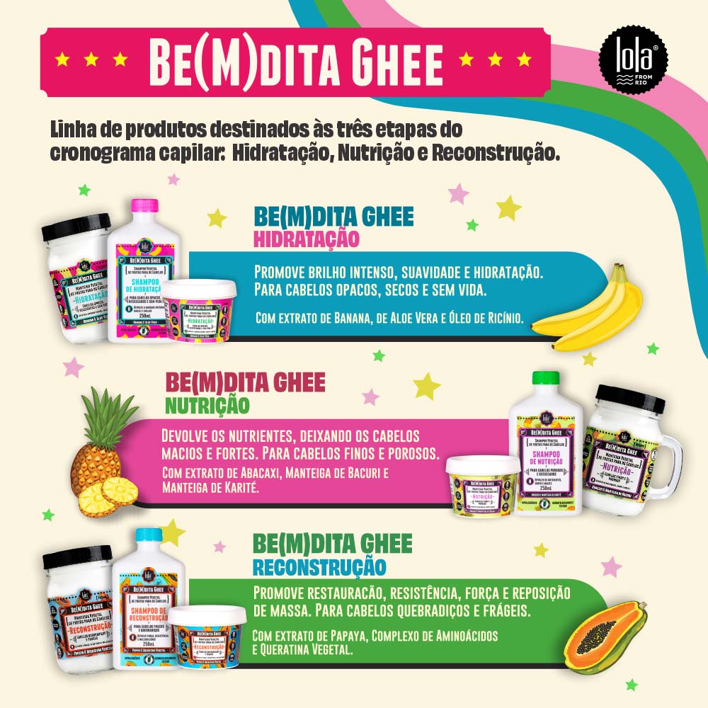 Lola Cosmetics Be(m)dita Ghee Abacaxi e Manteiga de Bacuri - Máscara de Nutrição
