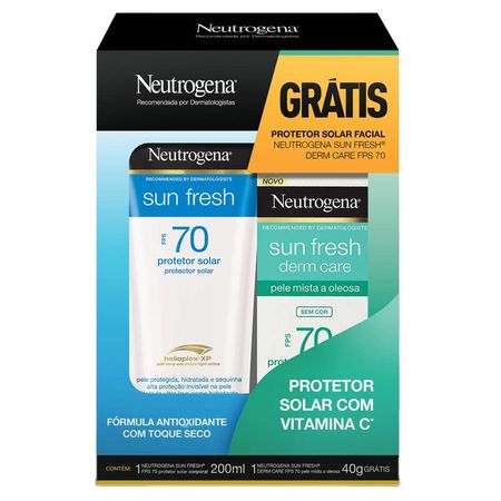 Neutrogena Sun Fresh FPS 70 Kit  Protetor Solar Corporal + Protetor Solar...