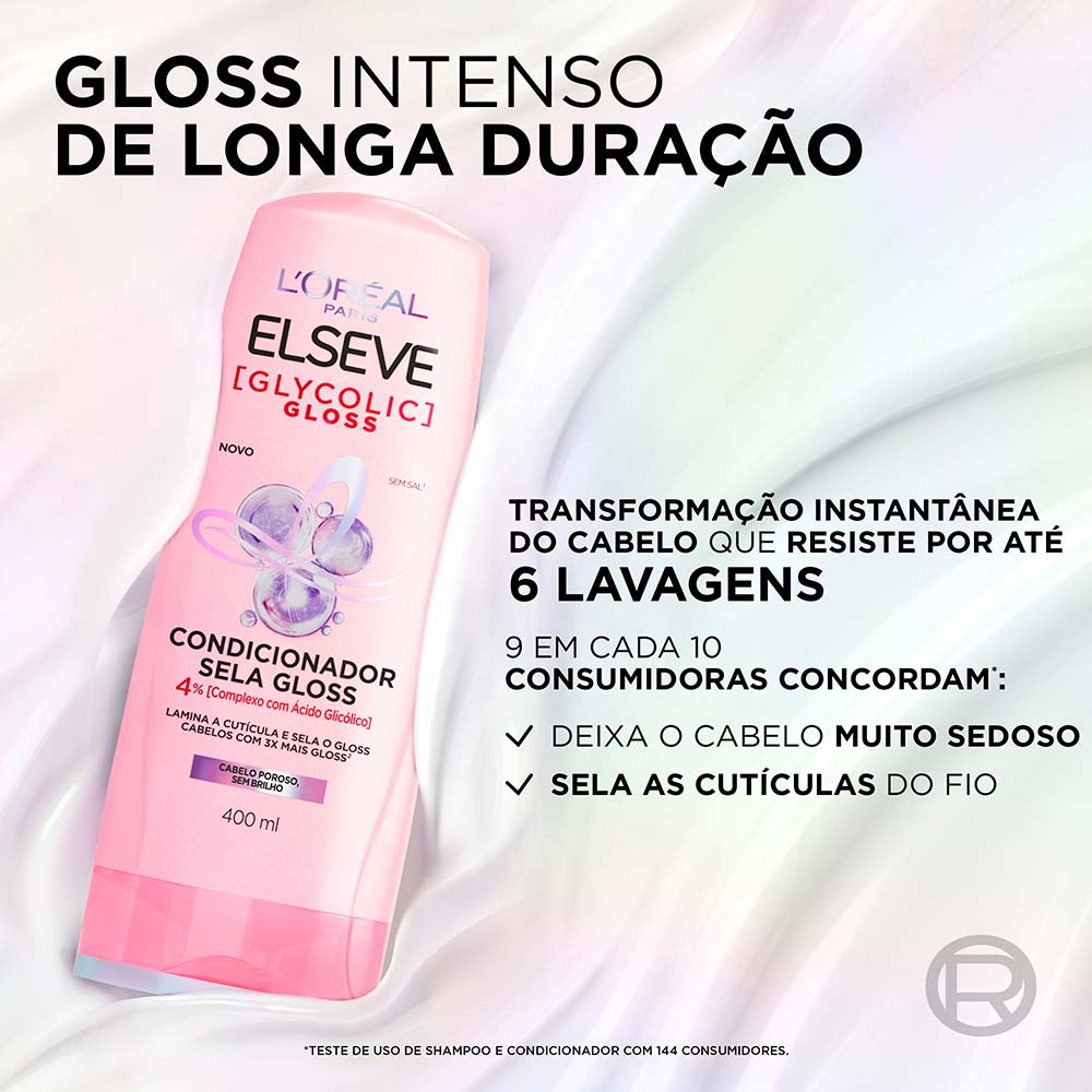Condicionador Sela Gloss Elseve Glycolic Gloss