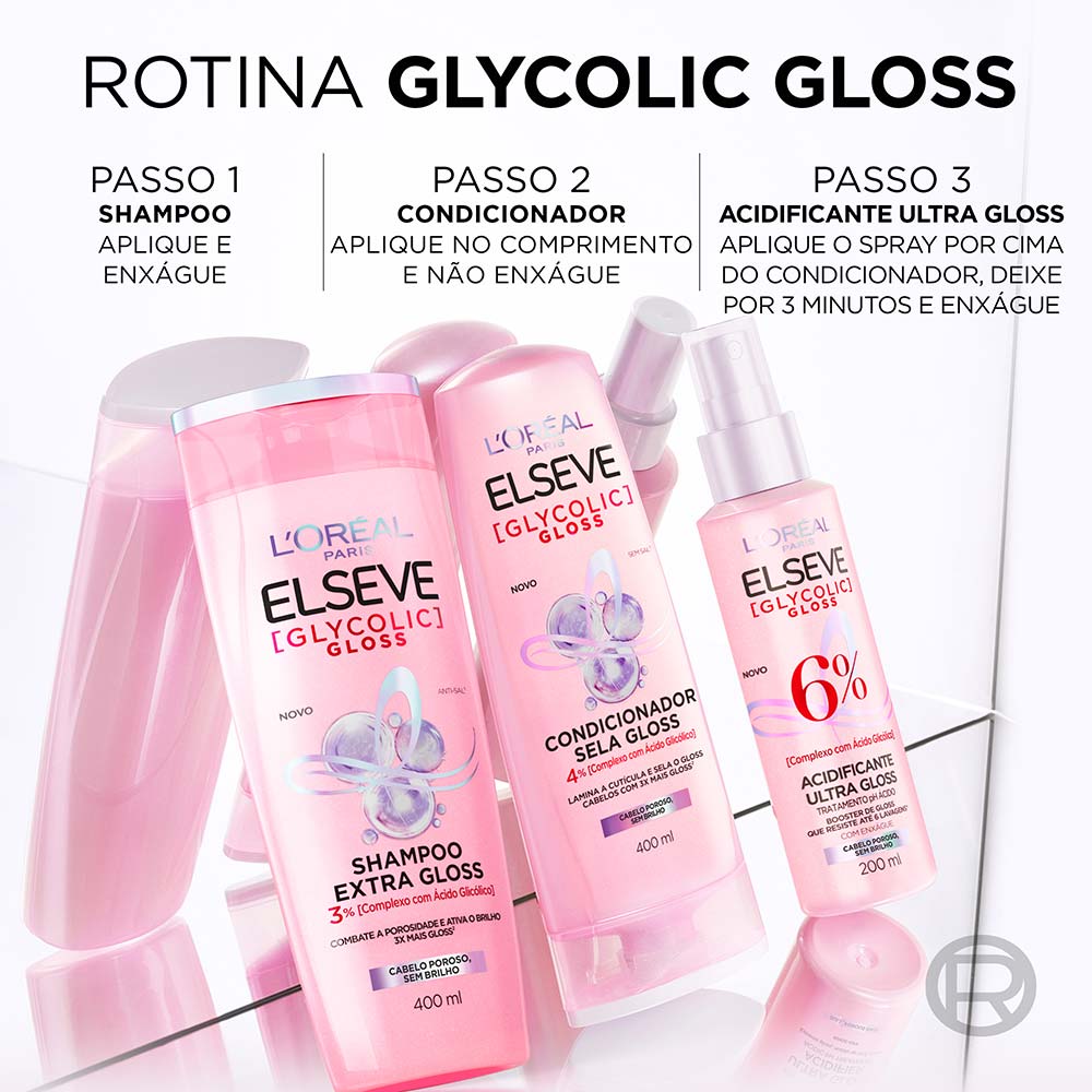 Condicionador Sela Gloss Elseve Glycolic Gloss