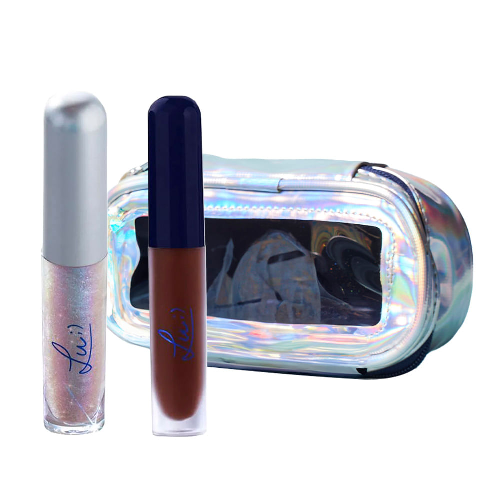 Bruna Tavares BT + Lu Kit - Batom Líquido Trend + Gloss Labial Pixels + Nécessaire