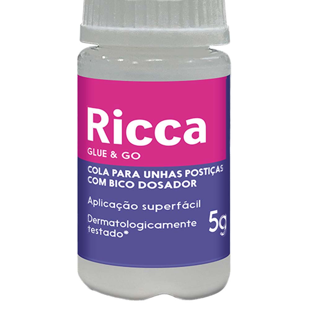Cola para Unhas Postiças Ricca - Glue & Go