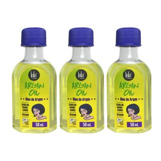 Lola Cosmetics Argan Oil Kit com 3 Óleos Capilares