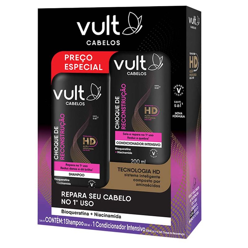 Vult Choque de Reconstrução Kit - Shampoo + Condicionador - Kit