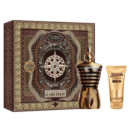 Jean-Paul-Gaultier-Le-Male-Elixir-Coffret---Perfume-Masculino-Parfum-+-All-Over-Gel-de-Banho-Kit--1