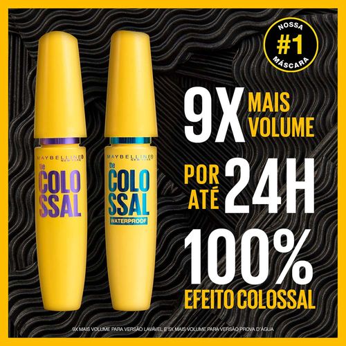 Máscara de Cílios Maybelline Colossal 36h Prova D Água Preto