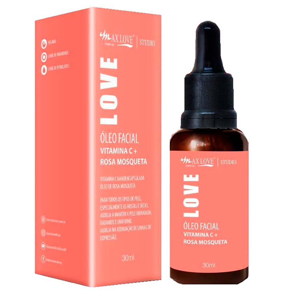 Óleo Facial Max Love Vitamina C + Rosa Mosqueta - Época Cosméticos