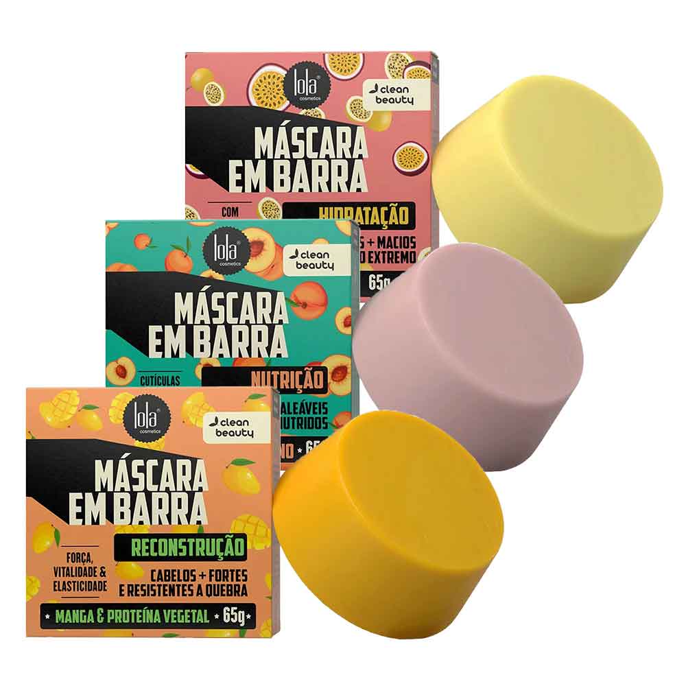 Lola Cosmetics Kit com 3 Máscaras em Barra