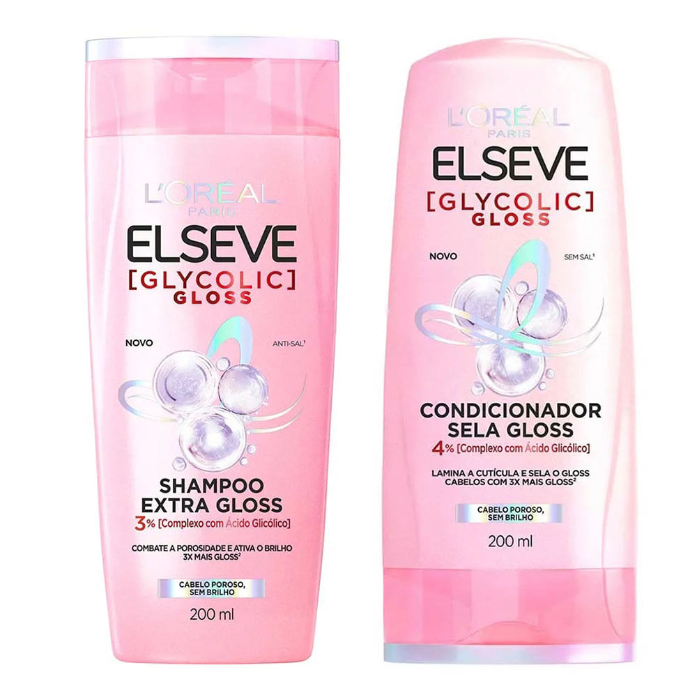 Elseve Glycolic Gloss Kit – Shampoo + Condicionador
