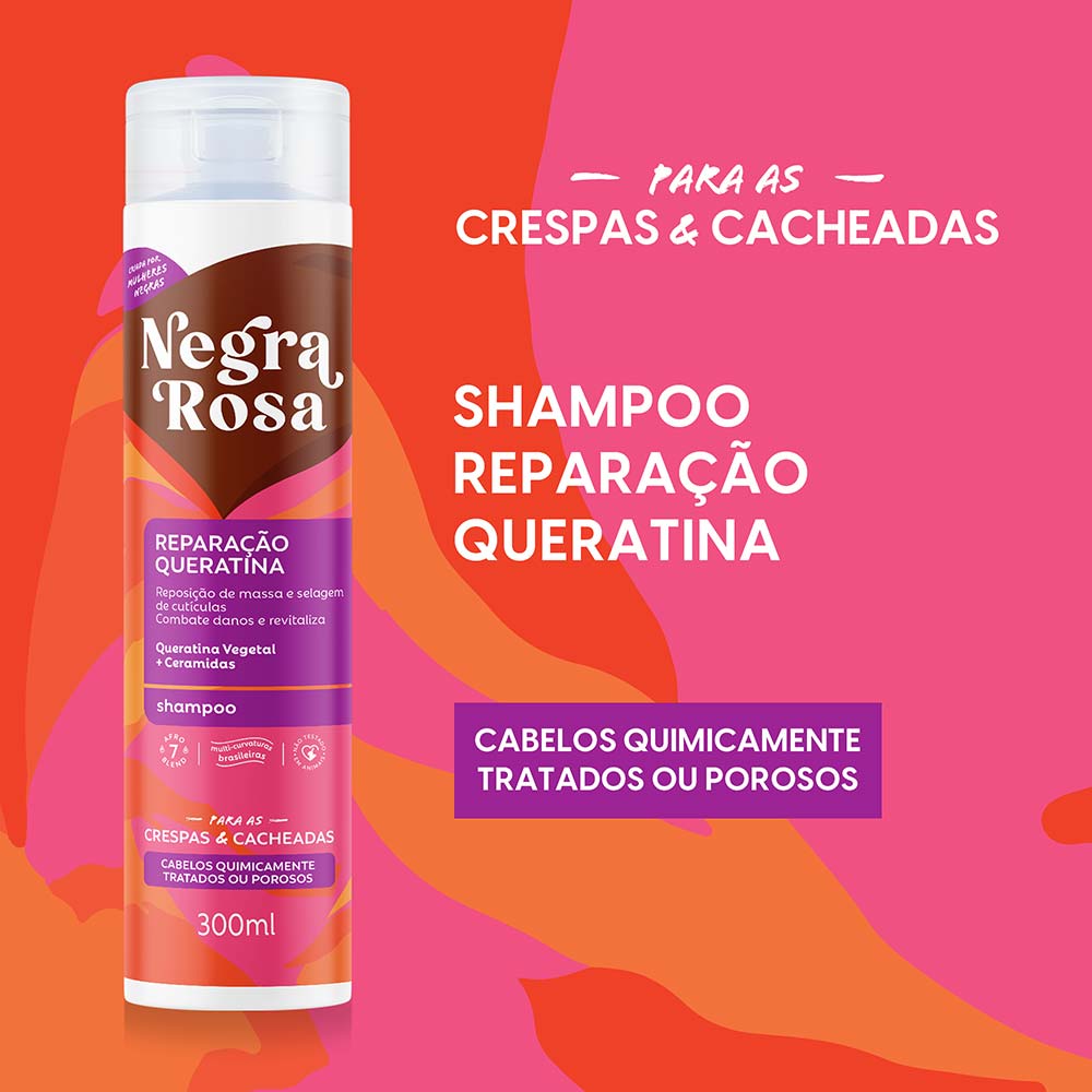 Negra Rosa Queratina Shampoo