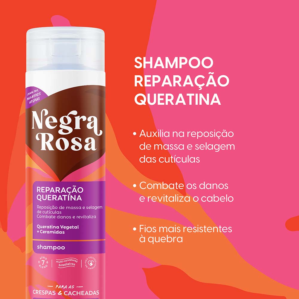 Negra Rosa Queratina Shampoo