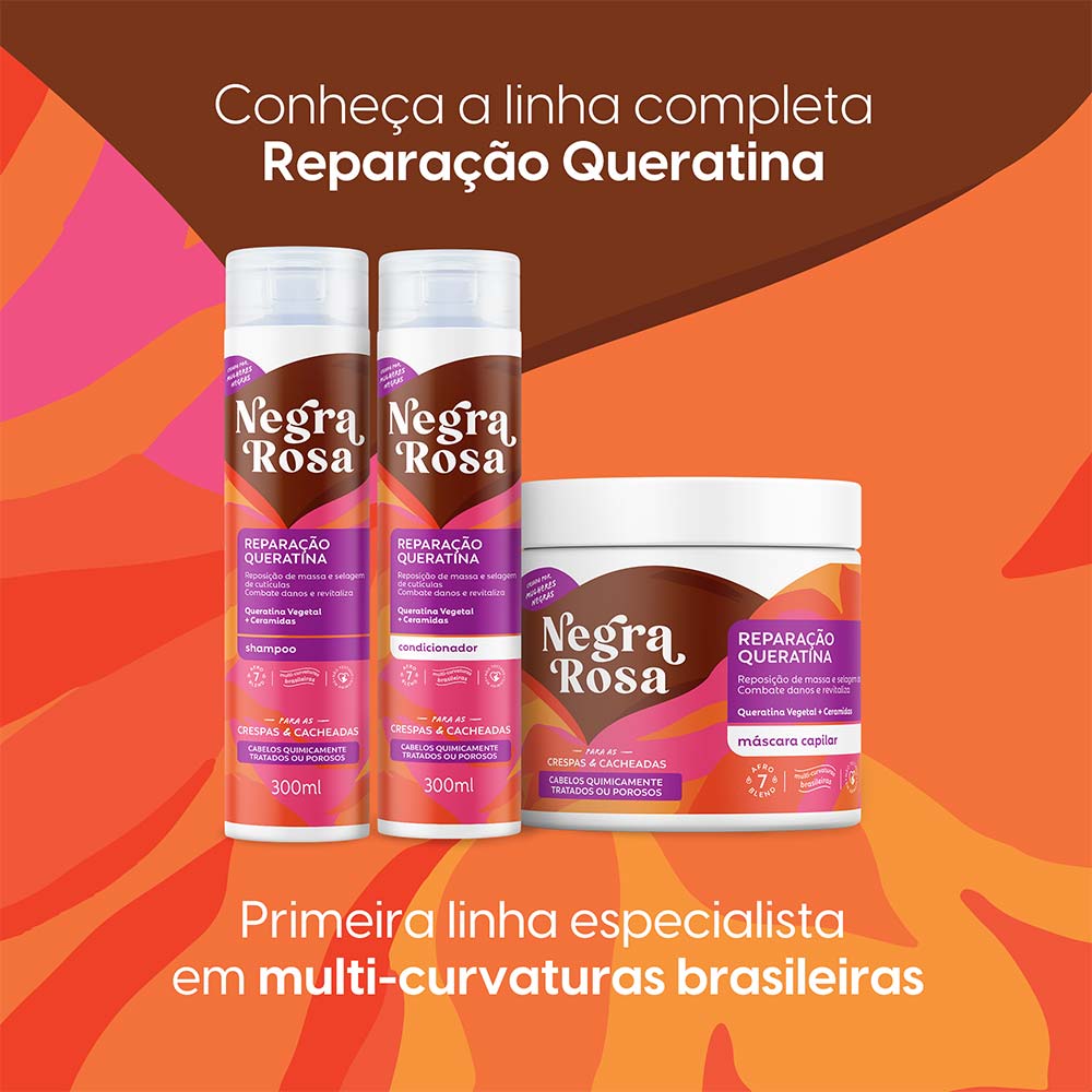 Negra Rosa Queratina Shampoo