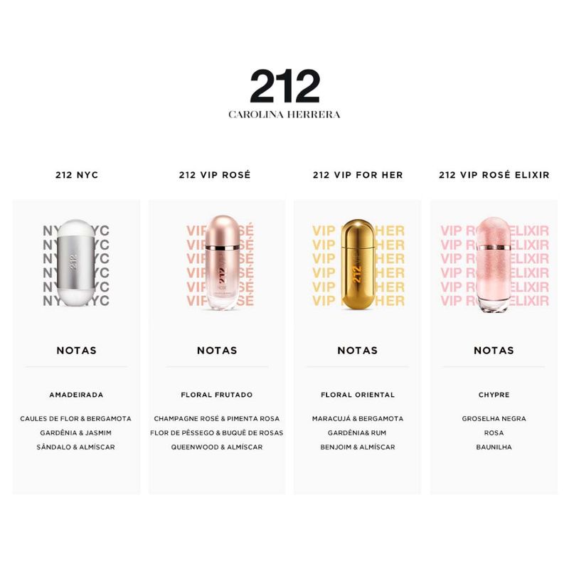 212 VIP Rosé Elixir Carolina Herrera Perfume Feminino EDP - Época ...