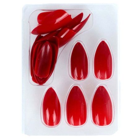 Unhas-Postiças-Macrilan-Estilo-Stiletto-Vermelho-Escuro---UP501--2