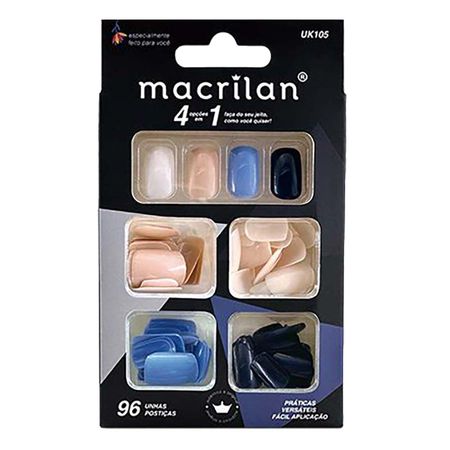 Macrilan-Kit-de-Unhas-Postiças-Tamanho-Médio-96-Peças---UK105-Kit--1