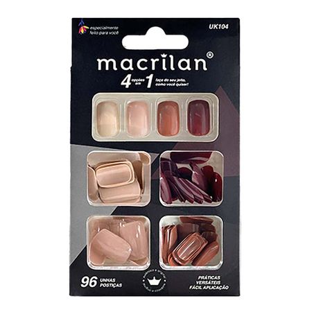 Macrilan-Kit-de-Unhas-Postiças-Tamanho-Médio-96-Peças---UK104-Kit--1