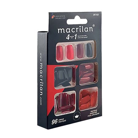 Macrilan-Kit-de-Unhas-Postiças-Tamanho-Médio-96-Peças---UK103-Kit--2