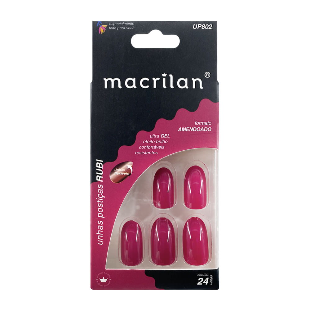 Unhas Postiças Macrilan Formato Amendoado