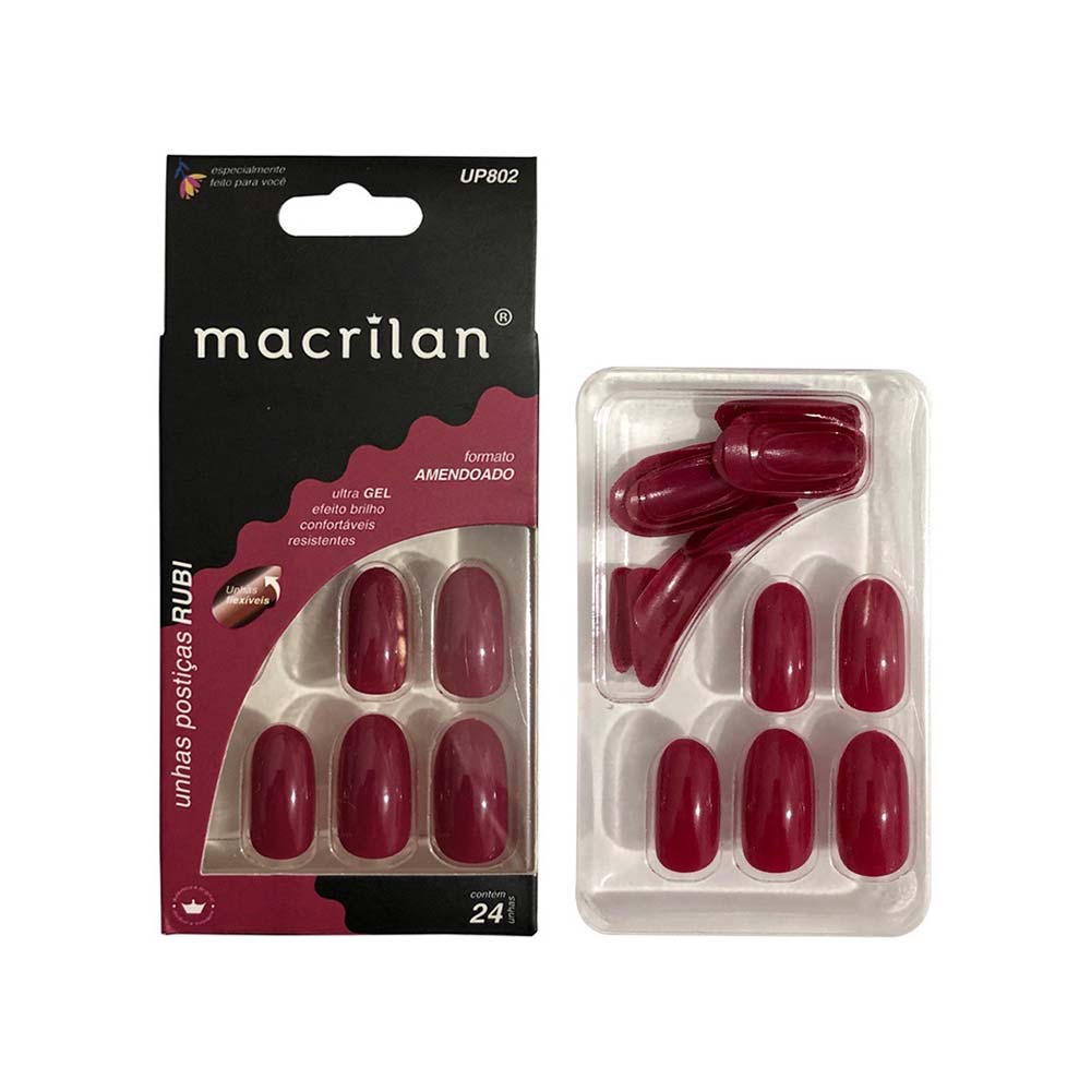 Unhas Postiças Macrilan Formato Amendoado