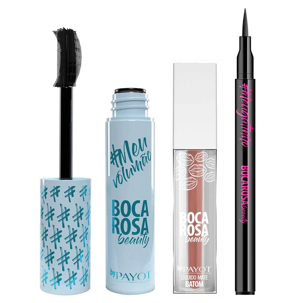 Kit Boca Rosa By Payot - Máscara para Cílios + Batom Líquido + Caneta ...