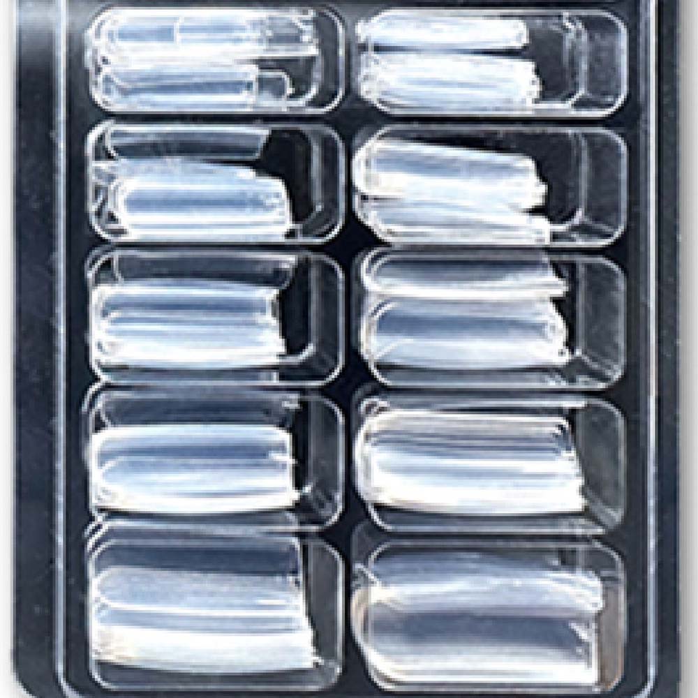 Macrilan Kit de Unhas Postiças Quadrada Transparente 100 Peças - UP103