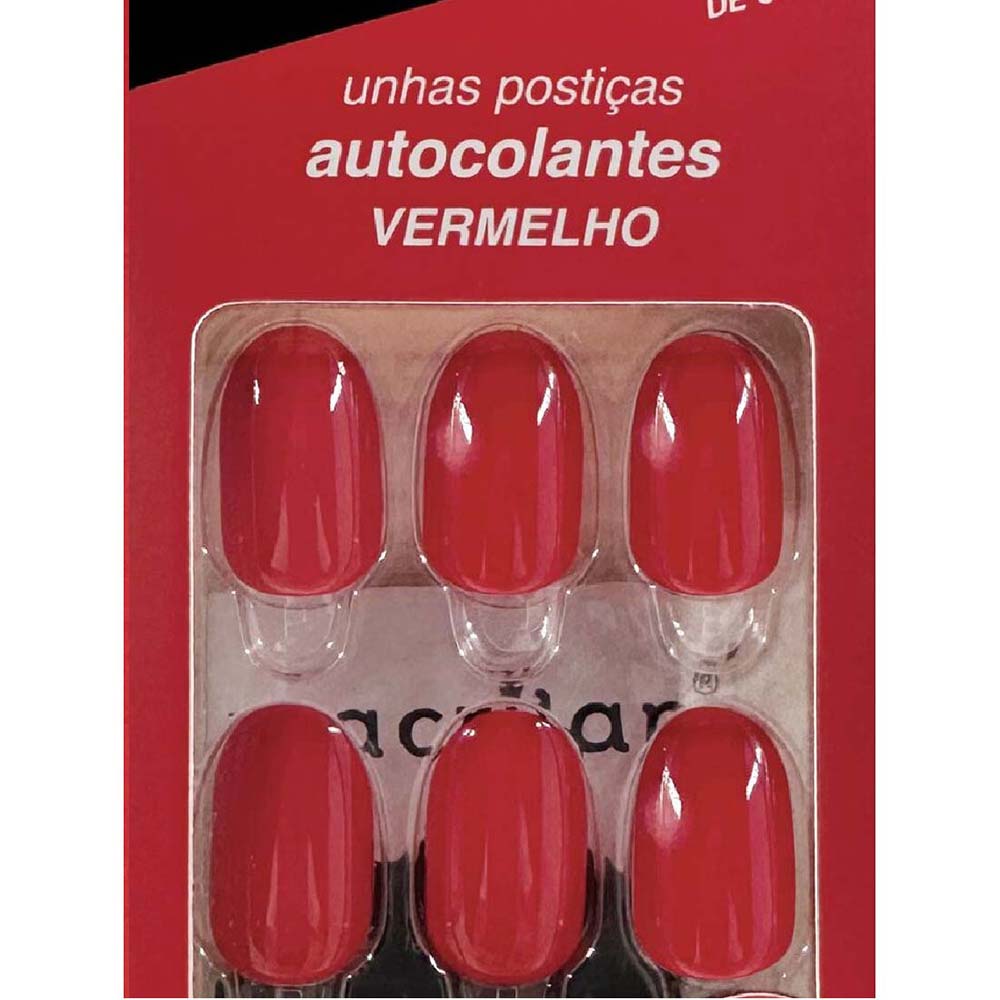 Unhas Postiças Autocolantes Macrilan Tamanho Médio Formato Amendoado