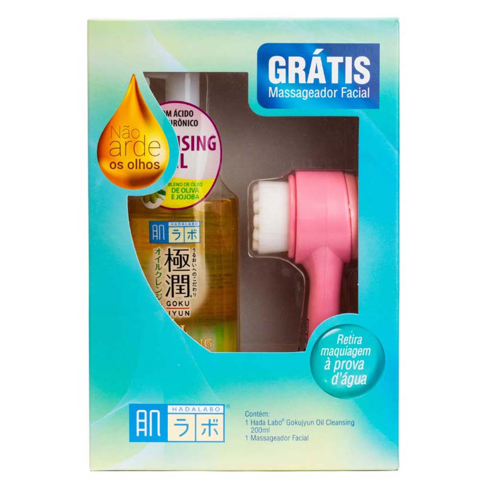 Kit Hada Labo Gokujyun - Óleo de Limpeza Facial + Massageador