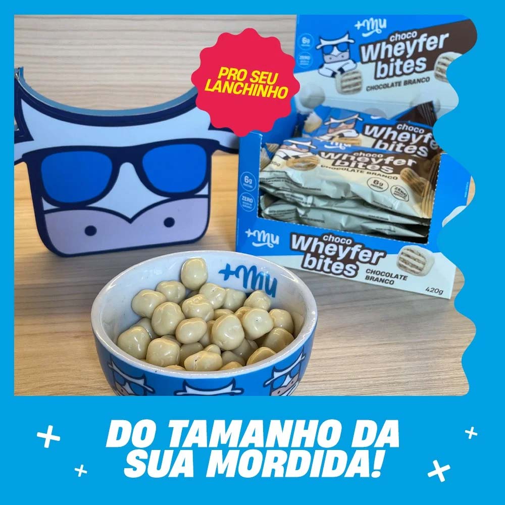 Chocowheyfer Bites +Mu – Chocolate Branco