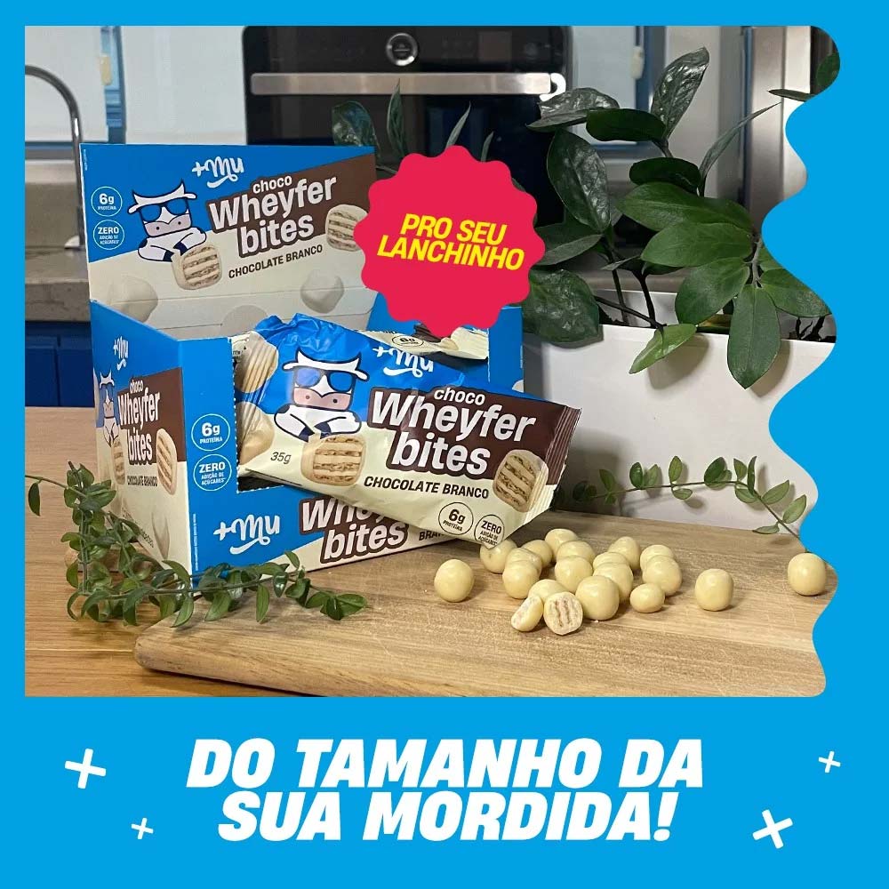 Chocowheyfer Bites +Mu – Chocolate Branco