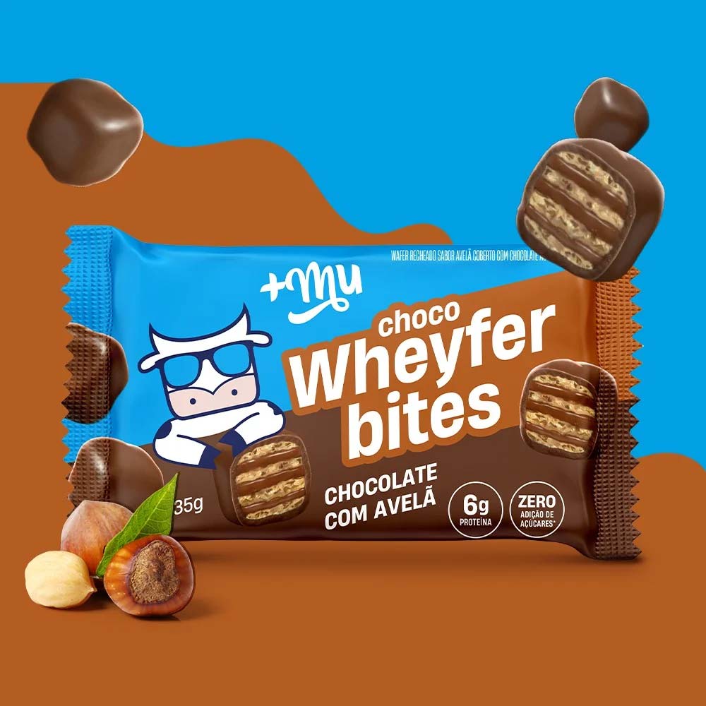 Chocowheyfer Bites +Mu – Chocolate com Avelã