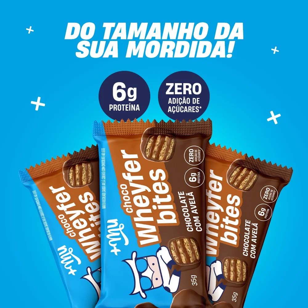 Chocowheyfer Bites +Mu – Chocolate com Avelã